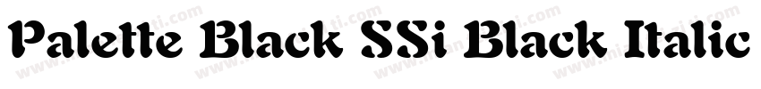 Palette Black SSi Black Italic字体转换